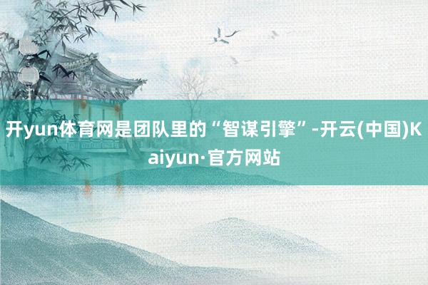 开yun体育网是团队里的“智谋引擎”-开云(中国)Kaiyun·官方网站