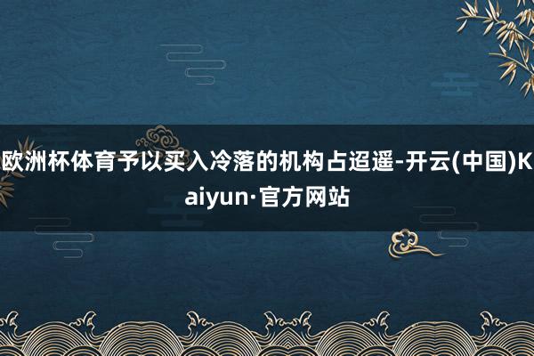 欧洲杯体育予以买入冷落的机构占迢遥-开云(中国)Kaiyun·官方网站