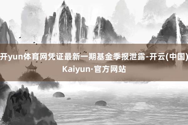 开yun体育网凭证最新一期基金季报泄露-开云(中国)Kaiyun·官方网站