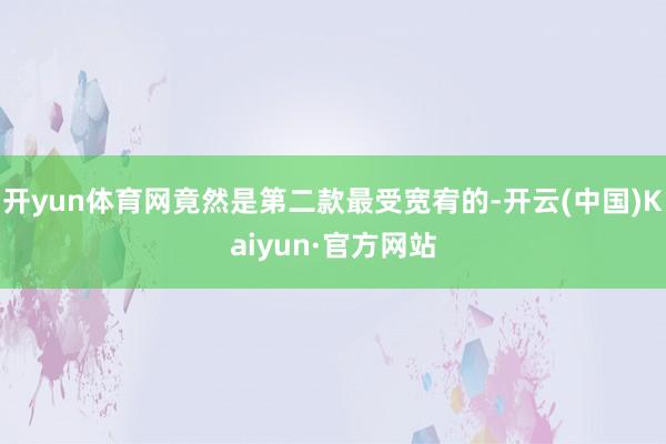 开yun体育网竟然是第二款最受宽宥的-开云(中国)Kaiyun·官方网站
