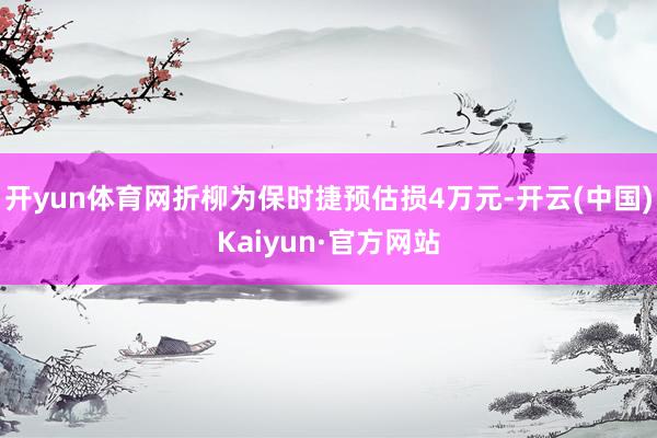 开yun体育网折柳为保时捷预估损4万元-开云(中国)Kaiyun·官方网站