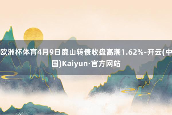 欧洲杯体育4月9日鹿山转债收盘高潮1.62%-开云(中国)Kaiyun·官方网站