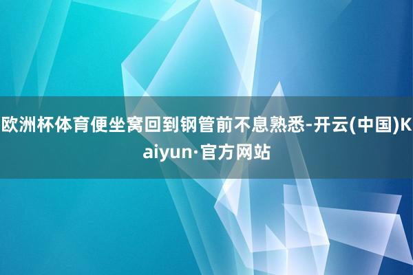 欧洲杯体育便坐窝回到钢管前不息熟悉-开云(中国)Kaiyun·官方网站