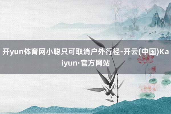 开yun体育网小聪只可取消户外行径-开云(中国)Kaiyun·官方网站