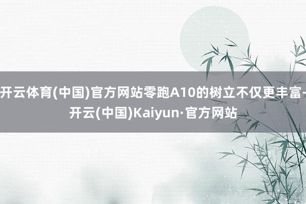 开云体育(中国)官方网站零跑A10的树立不仅更丰富-开云(中国)Kaiyun·官方网站