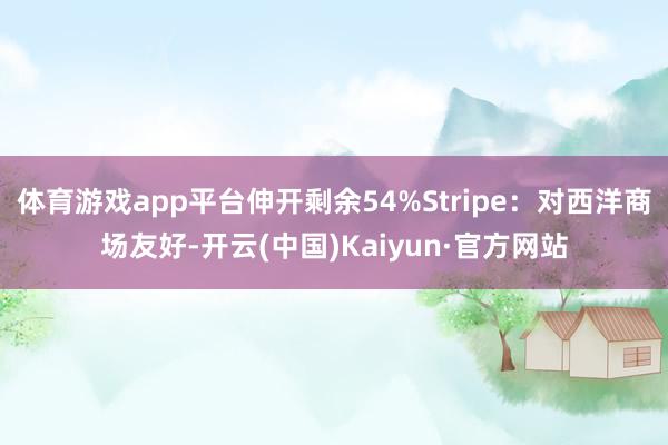 体育游戏app平台伸开剩余54%Stripe：对西洋商场友好-开云(中国)Kaiyun·官方网站
